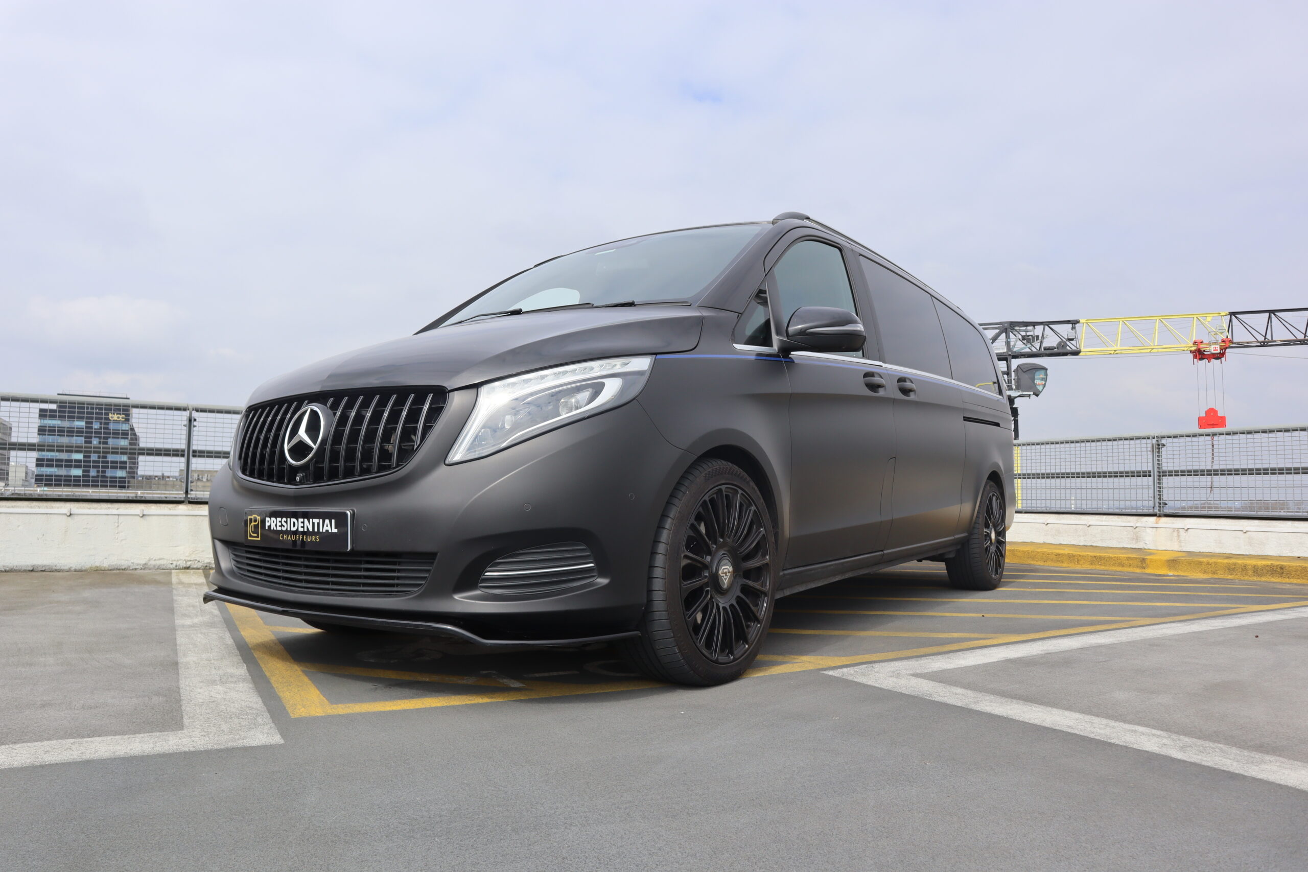Dyson Blue Mercedes V-Class Landjet Chauffeur Car Hire airport transfer